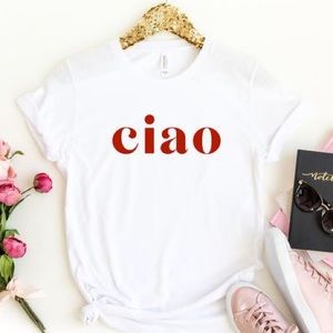 👚 Ciao Graphic TShirt White Tee NEW Sz XS - 4XL